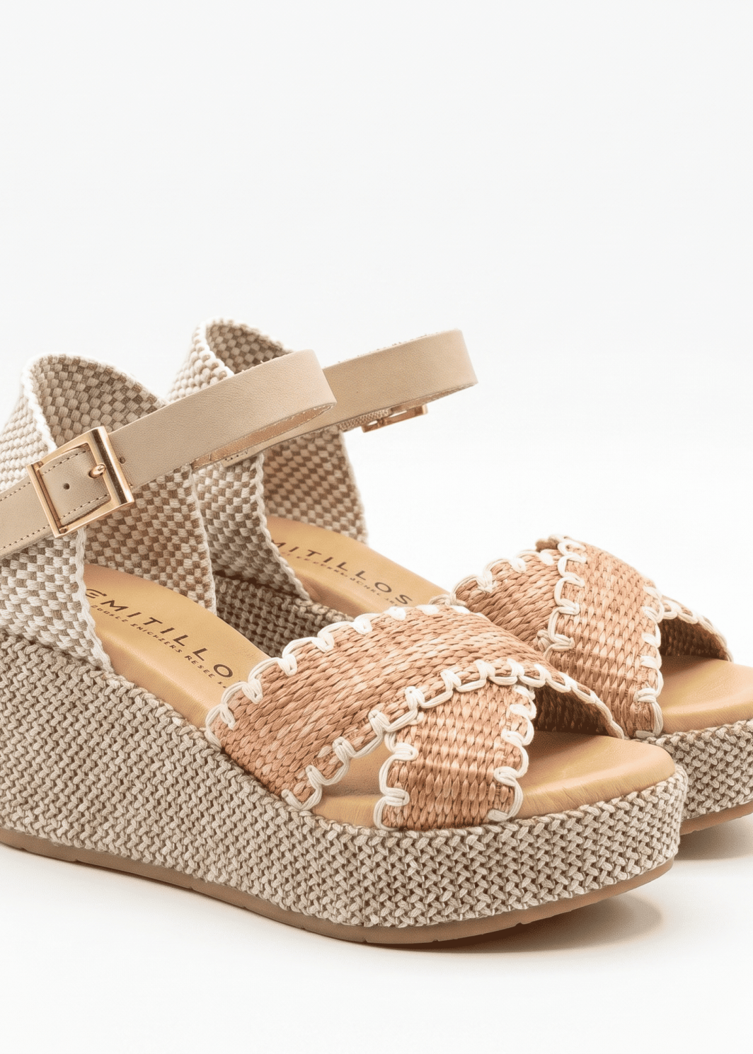 Sandalias de Cuña Pitillos Nude