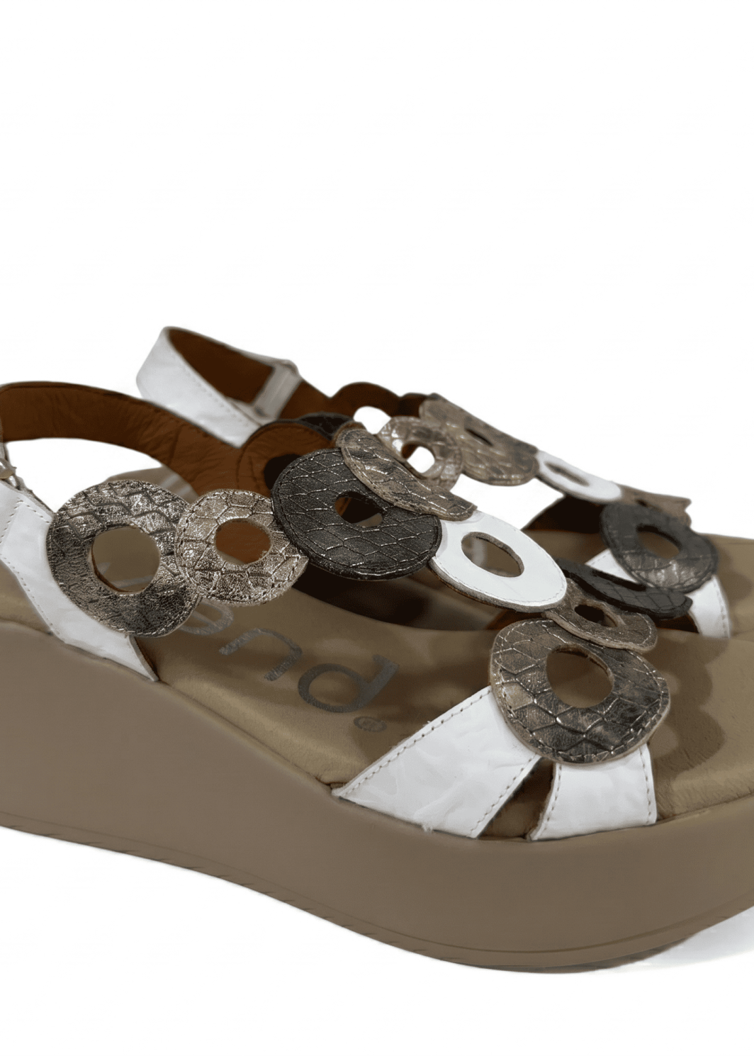 Sandalias de Cuña Leyland Blanco Combi