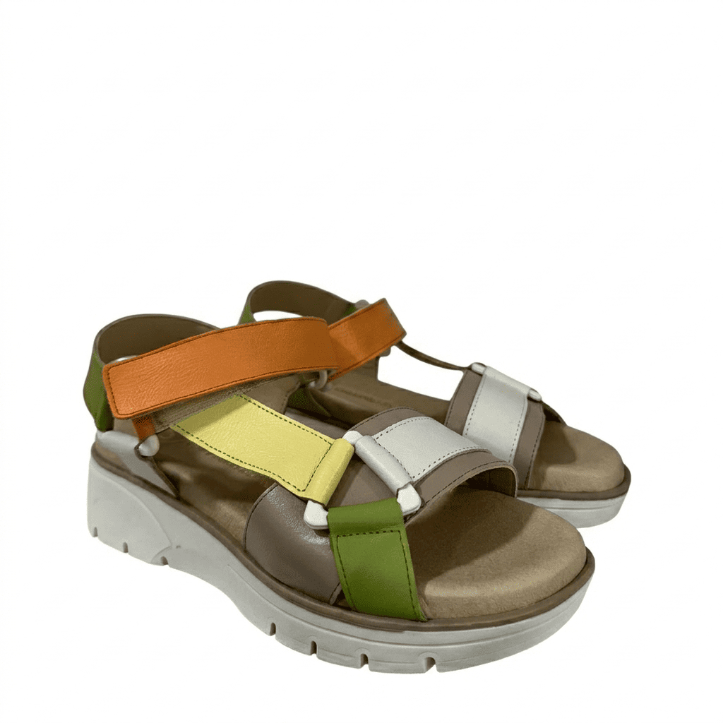 Sandalia de Plataforma Multicolor "Arcoíris del Desierto" descanflex